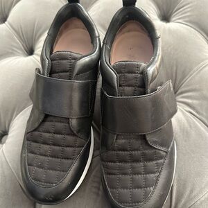 Black leather quilted sneakers Marc Cain sz 39